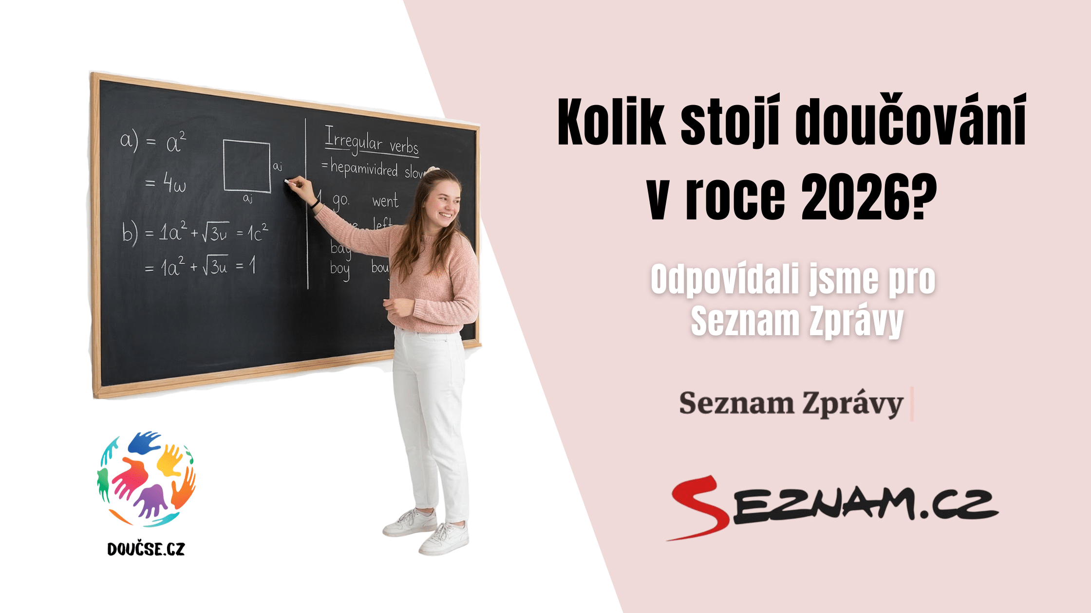 Kolik stojí doučování v roce 2026 — odpovídali jsme pro Seznam Zprávy