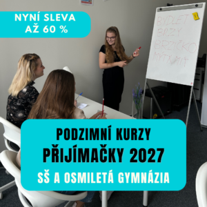 Ilustrace — Podzimní kurzy na přijímačky 2027 — SŠ a osmiletá gymnázia